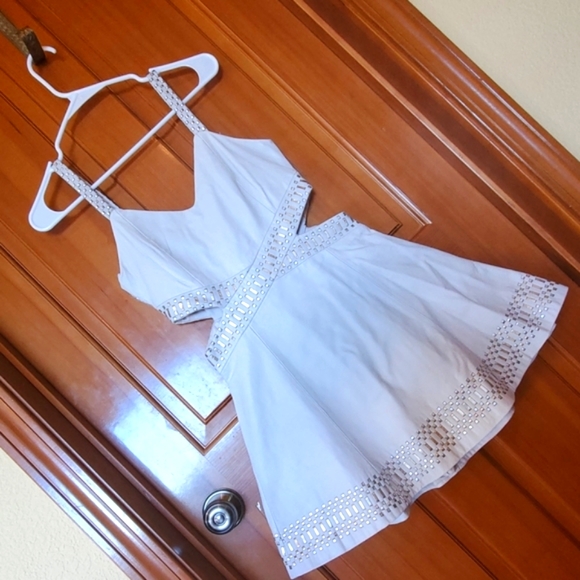 Parker White Leather Dress - Picture 3 of 8